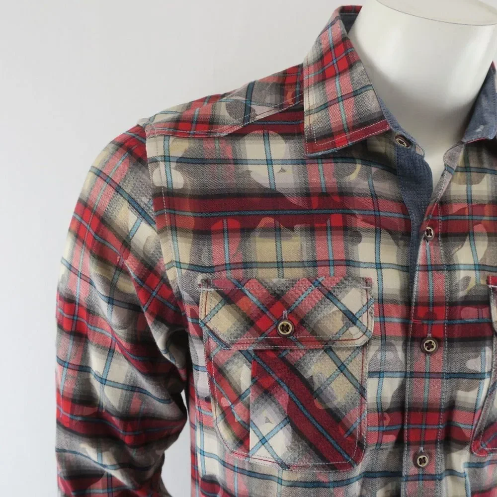 Robert Graham Long Sleeve Button Up Shirt Mens M Tailored Fit Allover Print - Picture 3 of 10